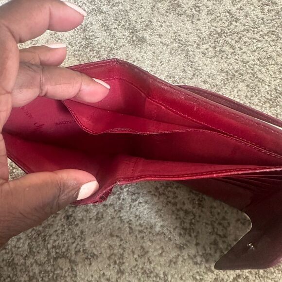 Monsac Original Red Leather Wallet 4.5”x4.5” - Picture 8 of 11